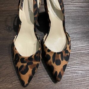 Marc Fisher Leopard Cheetah Slingback Chuck Heel